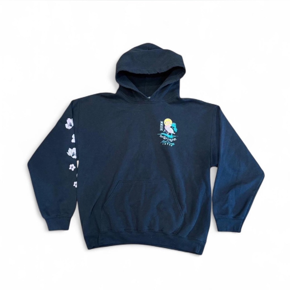 Riot Society Black Hoodie with Palm Tree Tag